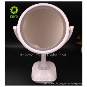 2017 hot new product bluetooth speaker music makeup mirror with LED light